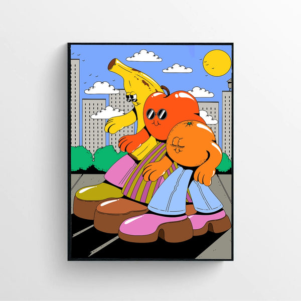 Fruit Walk Print Poster