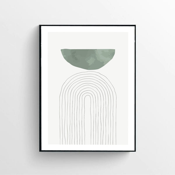 Green Arch Illustration No1 Poster