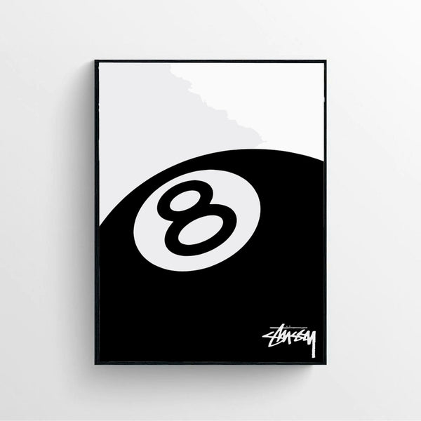 Stussy 8 Ball Print Poster