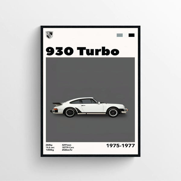 Vintage 911 930 Turbo Supercar Poster