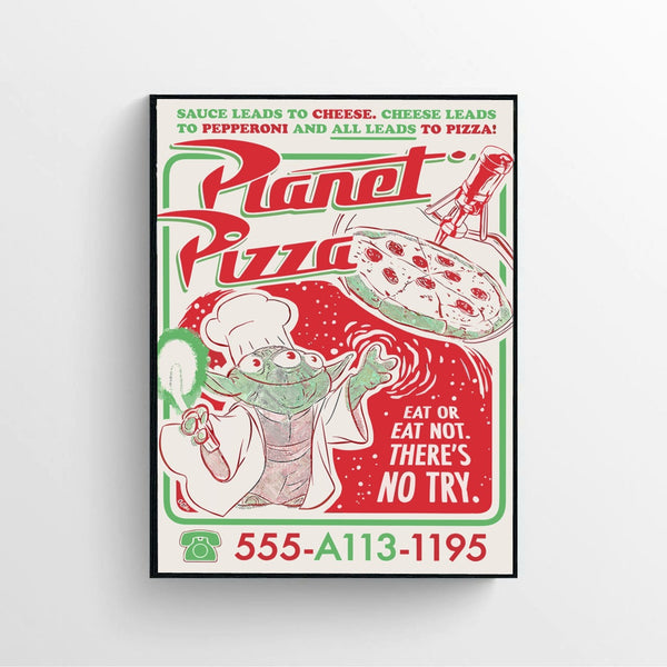 Planet pizza poster