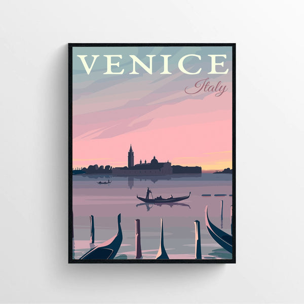 Venice Italy Travel Vintage Art Poster