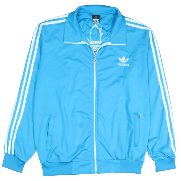 Adidas 90's Striped Sleeves Full Zip Up Sweatshirt XLarge Blue