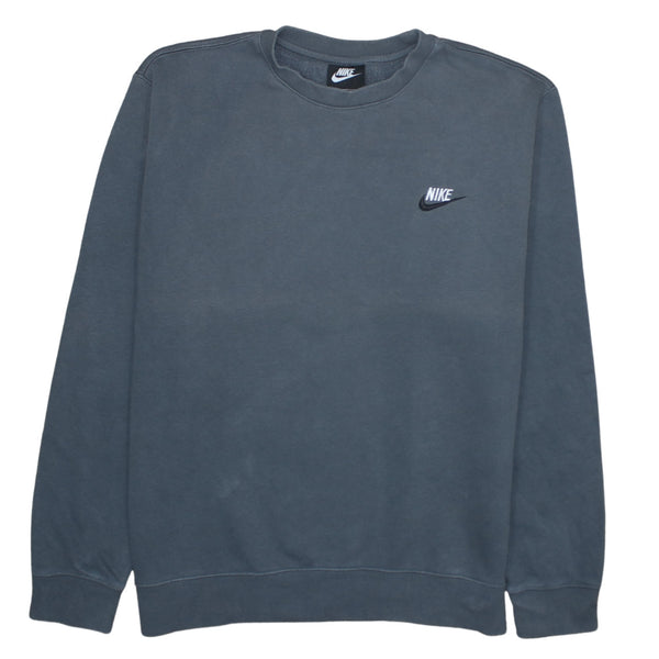 Nike 90's Swoosh Crew Neck Sweatshirt Medium Grey