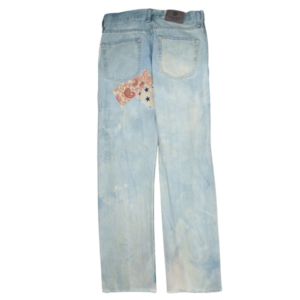 Wrangler 90's Lightwash Straight Leg Baggy Jeans / Pants 30 Grey