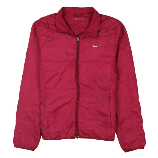 Nike 90's Swoosh Full zip up Puffer Jacket Large Pink