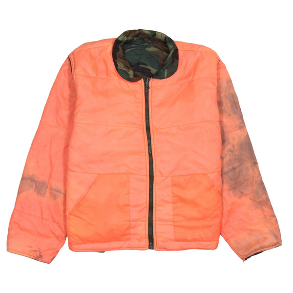 Retro 90's Lightweight Full Zip Up Windbreaker Large  Orange