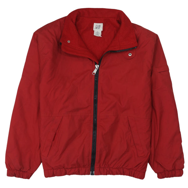 Gap Red Jacket Men’s Medium Zip Front Elastic Hem Pockets Windbreaker Outerwear