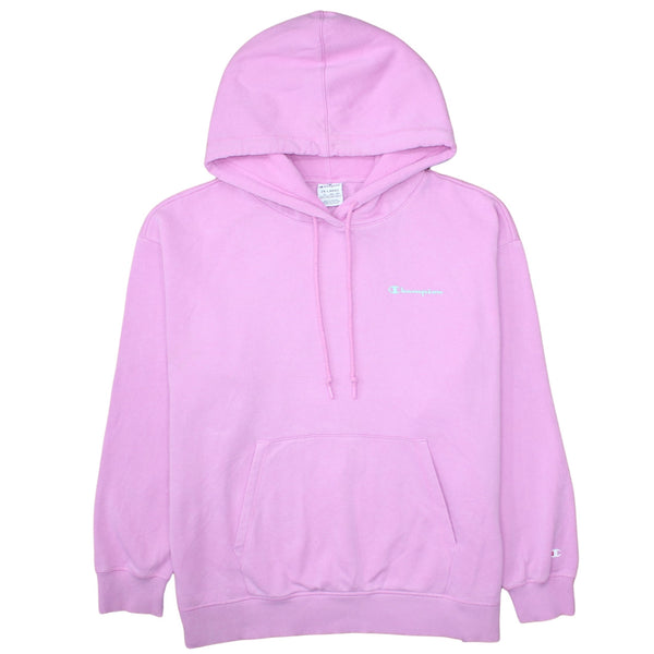 Champion Pink Hoodie Women’s XXLarge Embroidered Chest Logo Drawstring Hood Front Pocket Sweatshirt