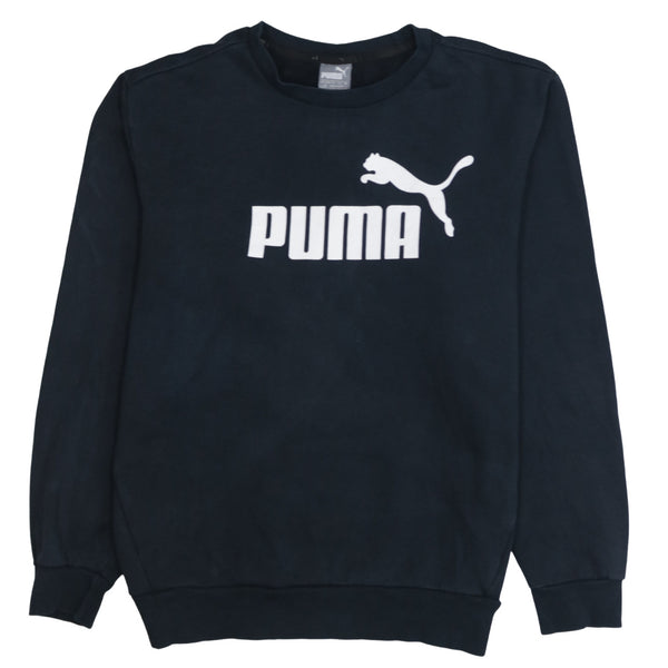 Puma 90's Spellout Crew Neck Sweatshirt Large Black