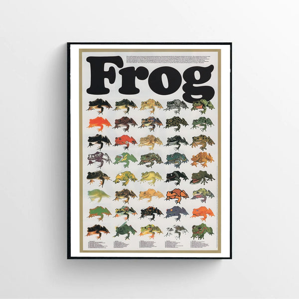 Frog print poster