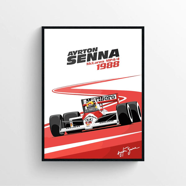 Ayrton Senna McLaren Formula 1 Poster