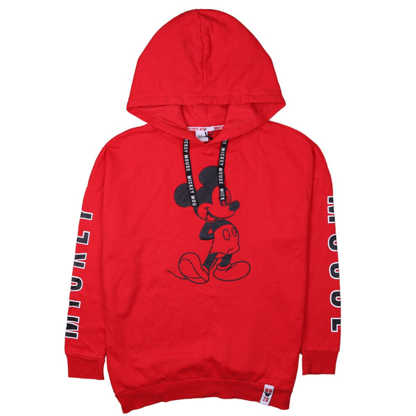 Disney 90's Mickey Mouse Pullover Hoodie Small Red