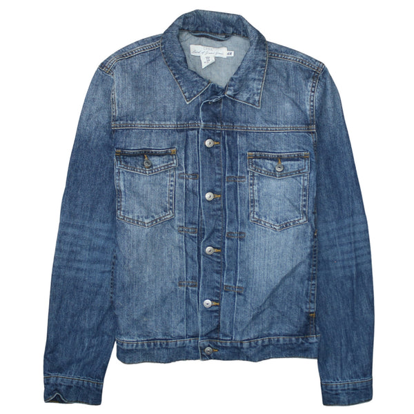 H&M 90's Plain Button Up Denim Jacket Medium Blue
