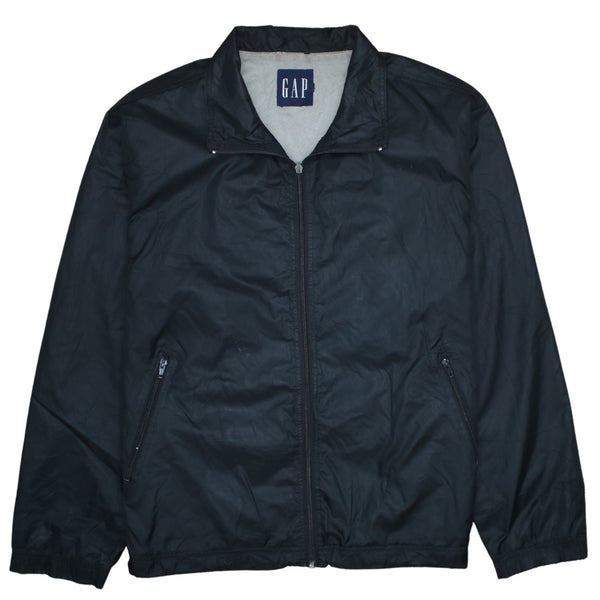 Gap 90's Lightweight Full Zip Up Windbreaker Medium Black