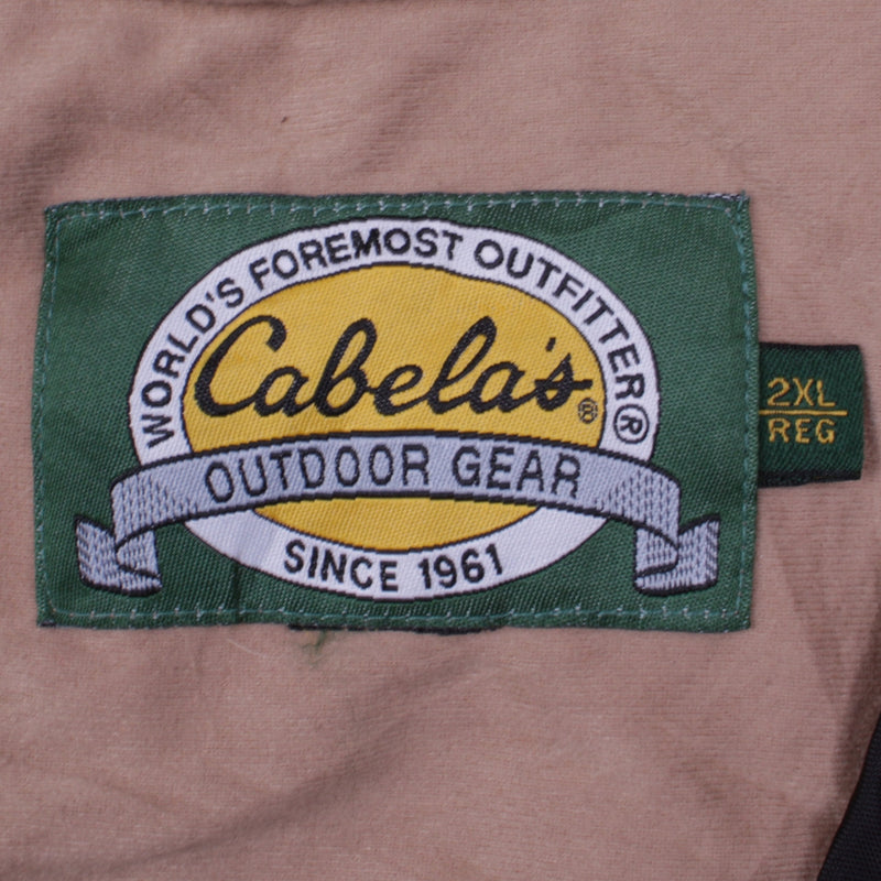Cabela's 90's Vest Sleeveless Button Up Gilet XXLarge (2XL) Orange