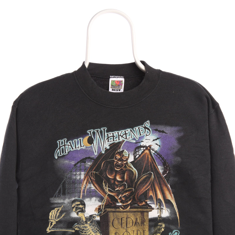 Fruit of the Loom 90's Hall Weekends Crewneck Sweatshirt Small Black