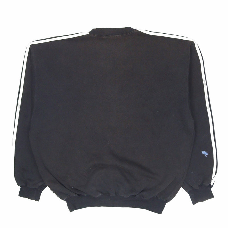 Adidas 90's Spellout Heavyweight Crewneck Sweatshirt Medium Black