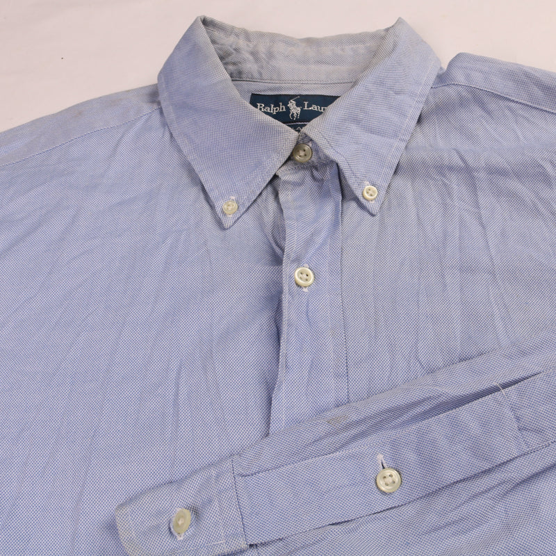 Ralph Lauren  Long Sleeve Button Up Shirt Large Blue