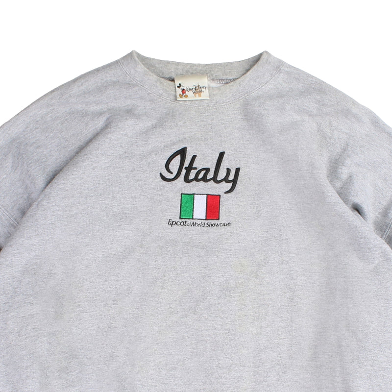 Disney  Italy Crewneck Sweatshirt Medium Grey