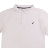 Nautica  Short Sleeve Button Up Polo Shirt XLarge White