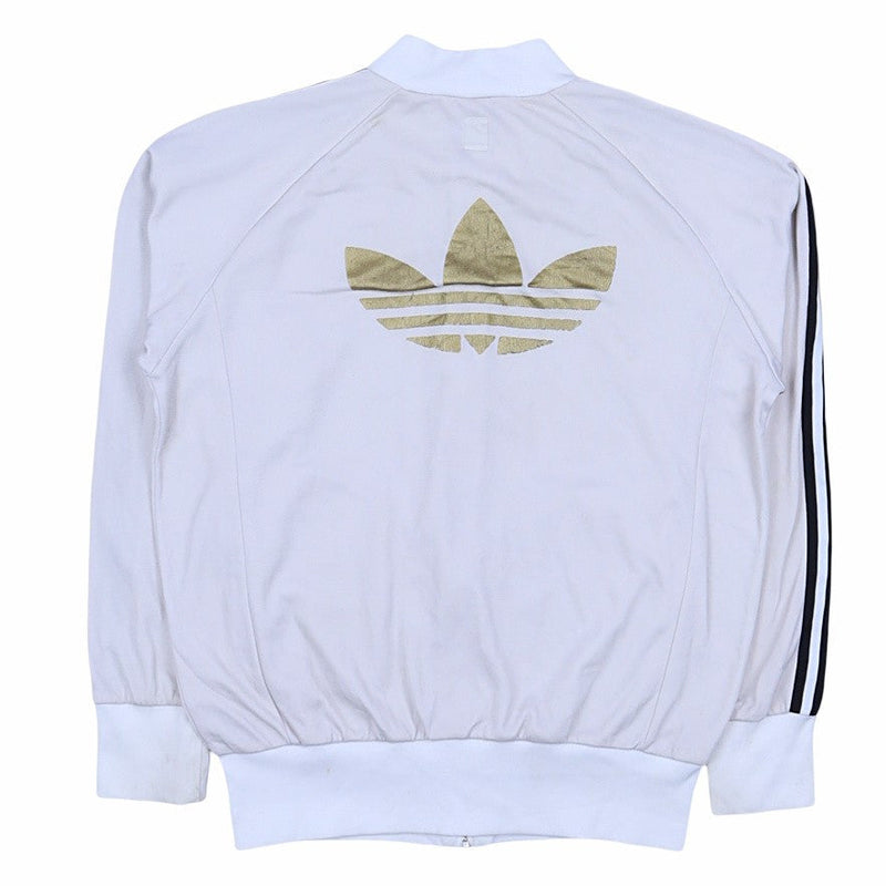Adidas 90's Zip Up Sweatshirt Medium White