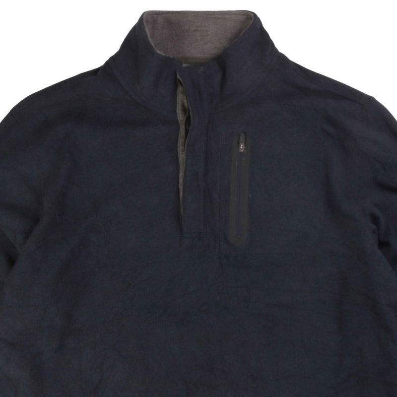 L.L.Bean 90's Quarter Zip Heavyweight Sweatshirt XLarge Navy Blue