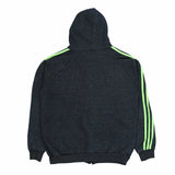 Adidas 90's Spellout Zip Up Hoodie XSmall Black