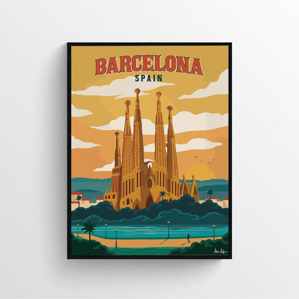 Barcelona Spain Travel  Poster