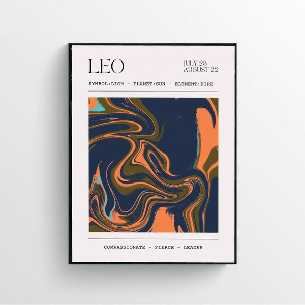 Leo Zodiac Print Poster