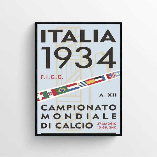 1934 FIFA World Cup Italy Poster