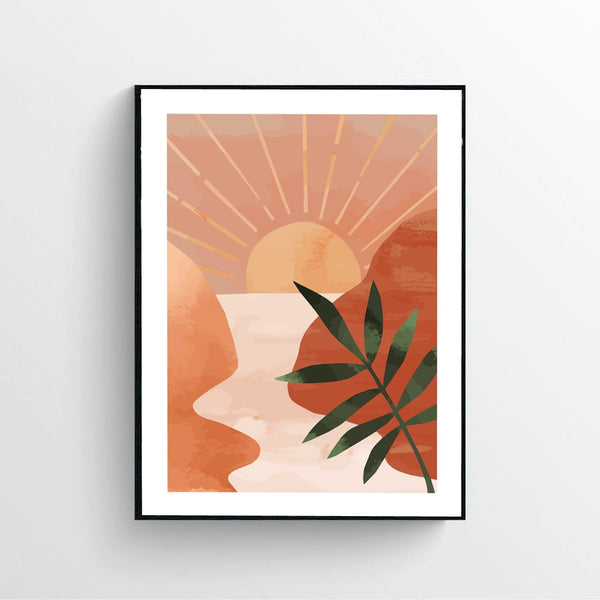 Abstract Sunset Poster