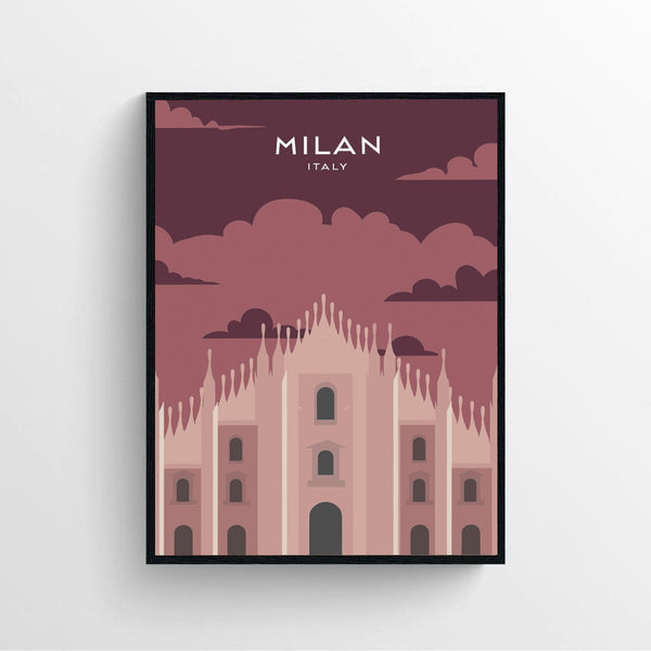 Milan City Skyline Poster