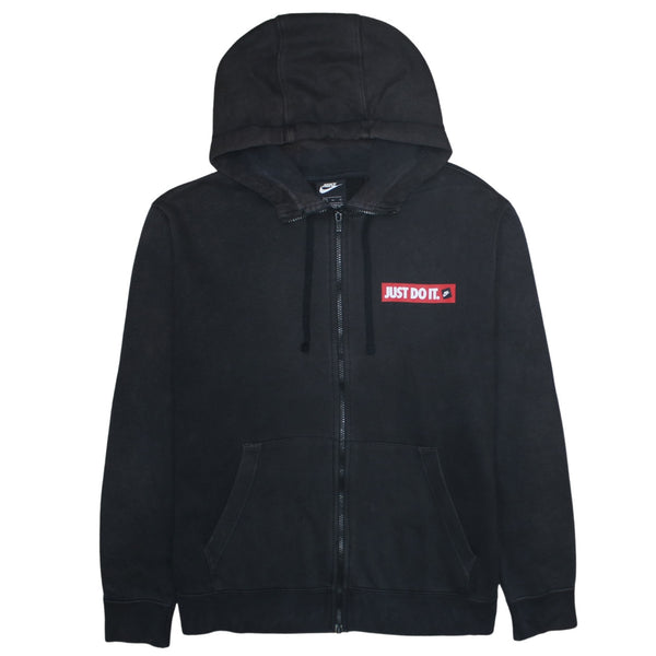 Nike 90's Swoosh Full Zip Up Hoodie XLarge Black