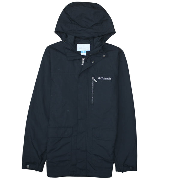 Columbia 90's Hooded Full Zip Up Windbreaker Small Black
