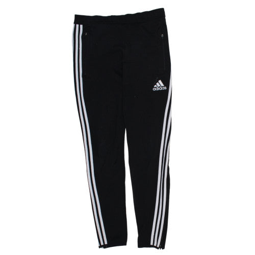 Adidas Black ClimaCool Track Pants Men's Small Three Stripe Zipped Pockets Joggers Trousers