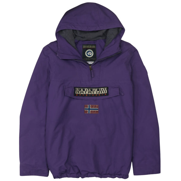 Napapijri 90's Spellout Quarter Zip Windbreaker Medium  Purple
