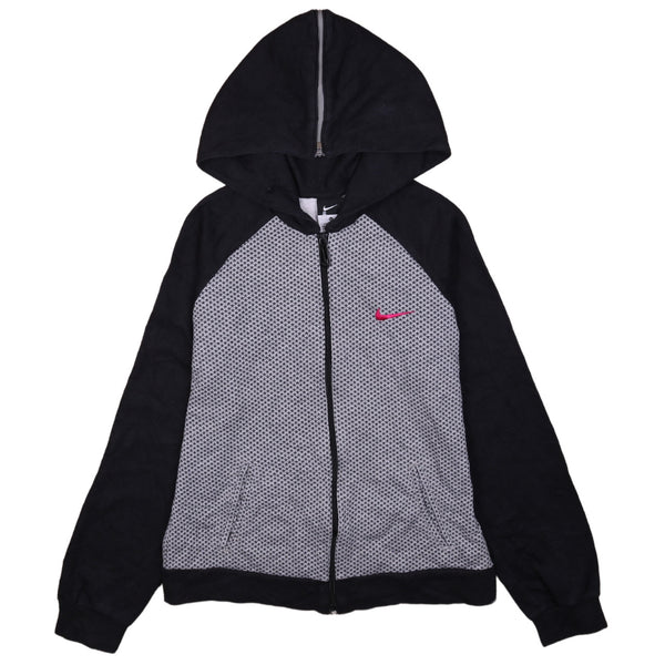 Nike 90's Swoosh Full Zip Up Hoodie XLarge Black