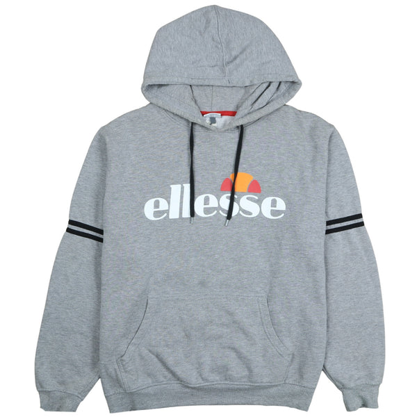 Ellesse 90's Spellout Pullover Hoodie XLarge Grey