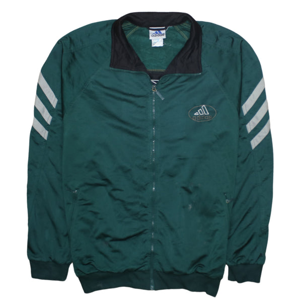 Adidas 90's Lightweight Full Zip Up Sweatshirt XLarge Green