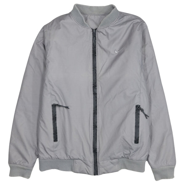 Nike 90's Swoosh Full Zip Up Windbreaker Medium  Grey