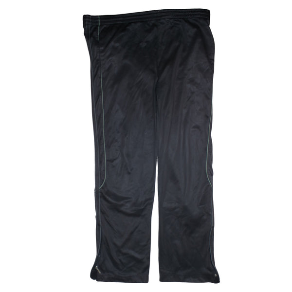 Active 90's Elasticated Waistband Drawstrings Straight Leg Baggy Trousers / Pants XLarge Black