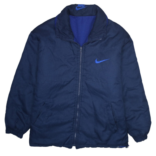 Nike 90's Swoosh Full Zip Up Windbreaker Large  Navy Blue