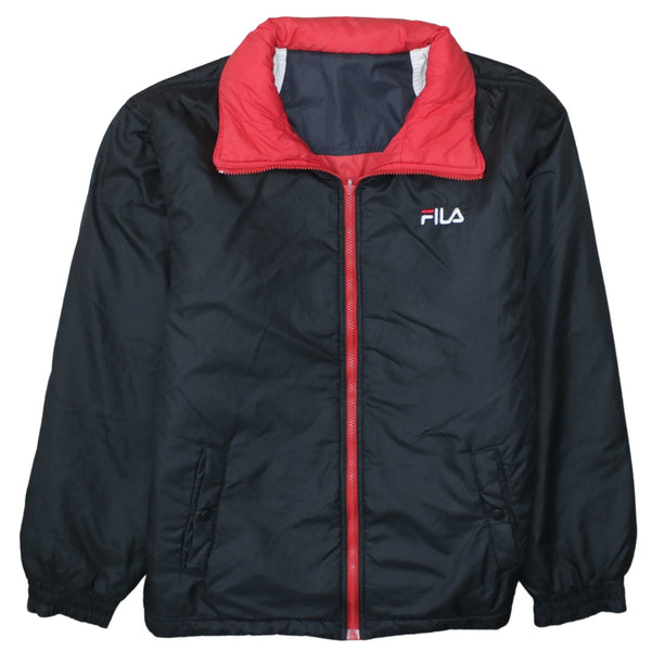 Fila 90's Lightweight Full Zip Up Windbreaker Medium  Black