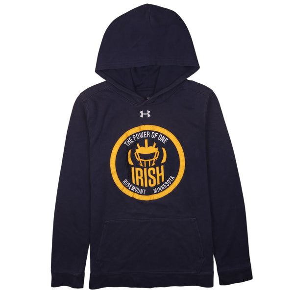 Under Armour 90's Irish Pullover Hoodie XLarge Navy Blue