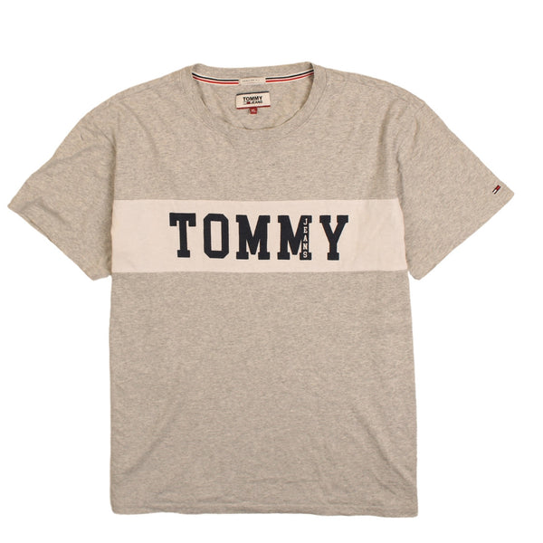 Tommy Jeans 90's Spellout Short Sleeves T Shirt XLarge Grey