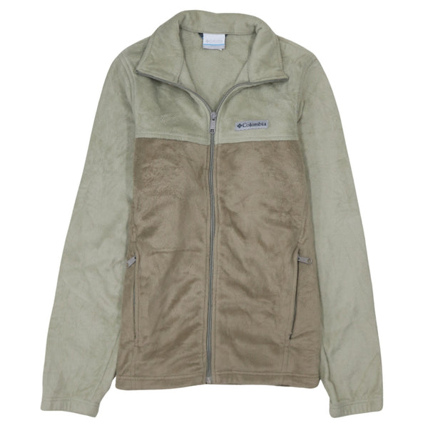 Columbia 90's Hiking Warm Full Zip Up Fleece Jumper XSmall Brown