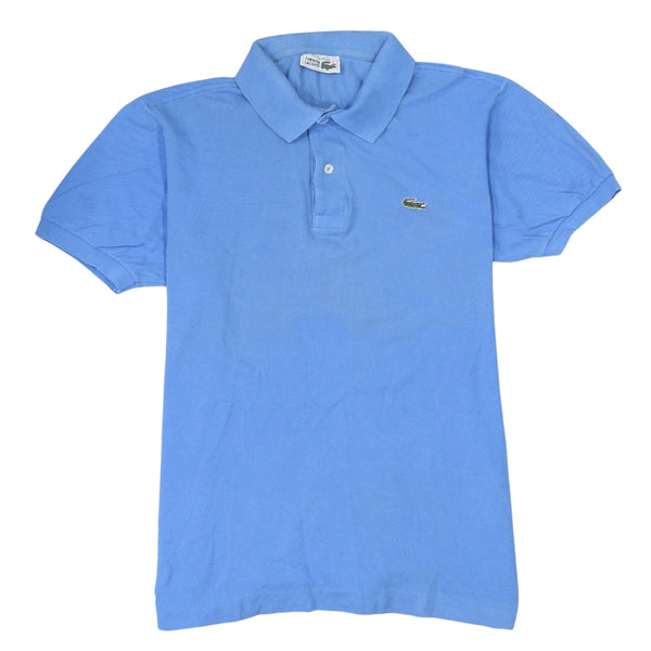 Lacoste 90's Short Sleeves Quarter Button Polo Shirt Medium  Blue