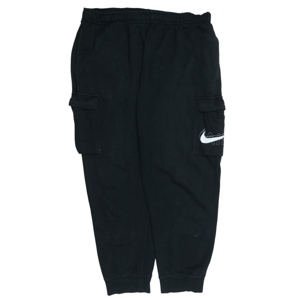 Nike 90's Swoosh Elasticated Waistband Drawstrings Joggers / Sweatpants XXLarge (2XL) Black