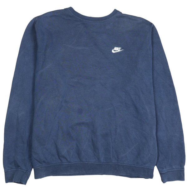 Nike 90's Swoosh Crew Neck Sweatshirt XLarge Navy Blue